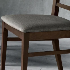 Viadurini Living Klassische Stühle-Küchenstuhl aus Holz und Sitz aus italienischem Designstoff - Jeanine