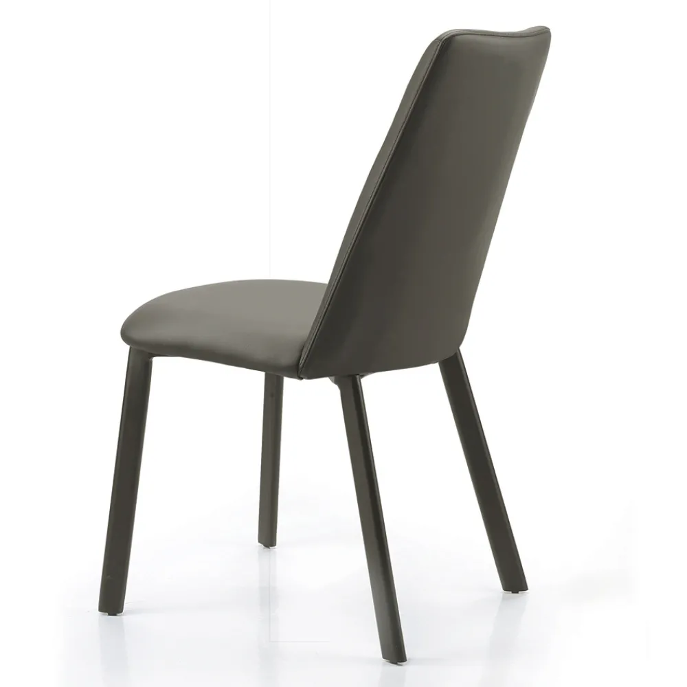 Viadurini Living Moderne Stühle-Küchenstuhl aus Kunstleder und Stahl, hergestellt in Italien, 4 Stück – Alexia