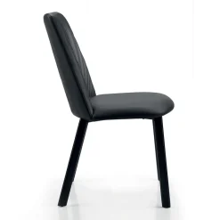 Viadurini Living Moderne Stühle-Küchenstuhl aus Kunstleder und Stahl, hergestellt in Italien, 4 Stück – Alexia