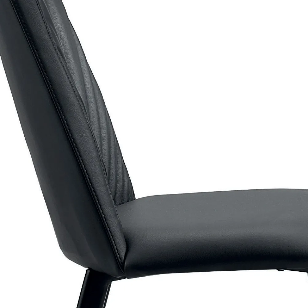 Viadurini Living Moderne Stühle-Küchenstuhl aus Kunstleder und Stahl, hergestellt in Italien, 4 Stück – Alexia