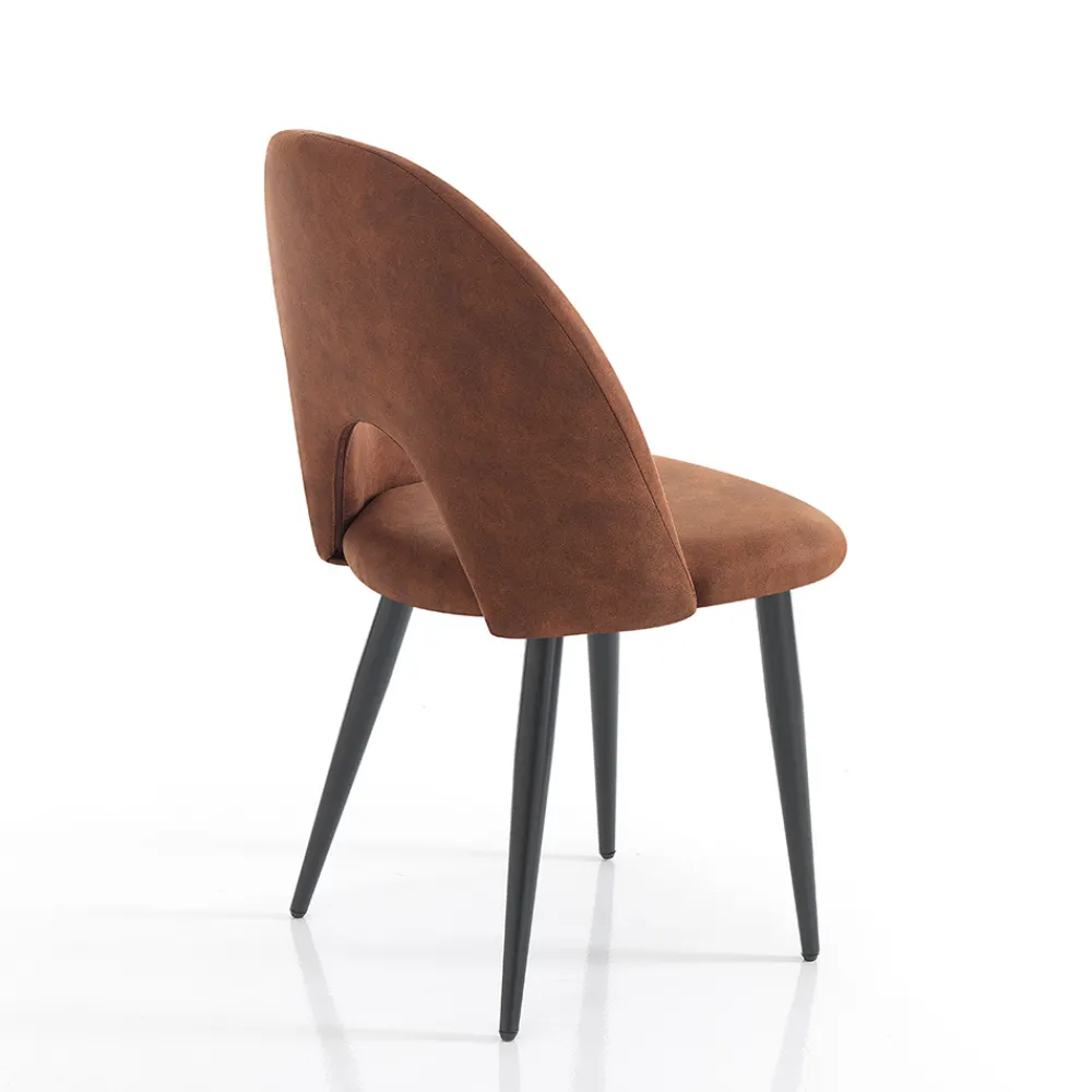 Viadurini Living Moderne Stühle-Küchenstuhl aus Kunstleder in gealterter Optik 4 Stück - Renetta