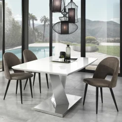 Viadurini Living Moderne Stühle-Küchenstuhl aus Kunstleder in gealterter Optik 4 Stück - Renetta