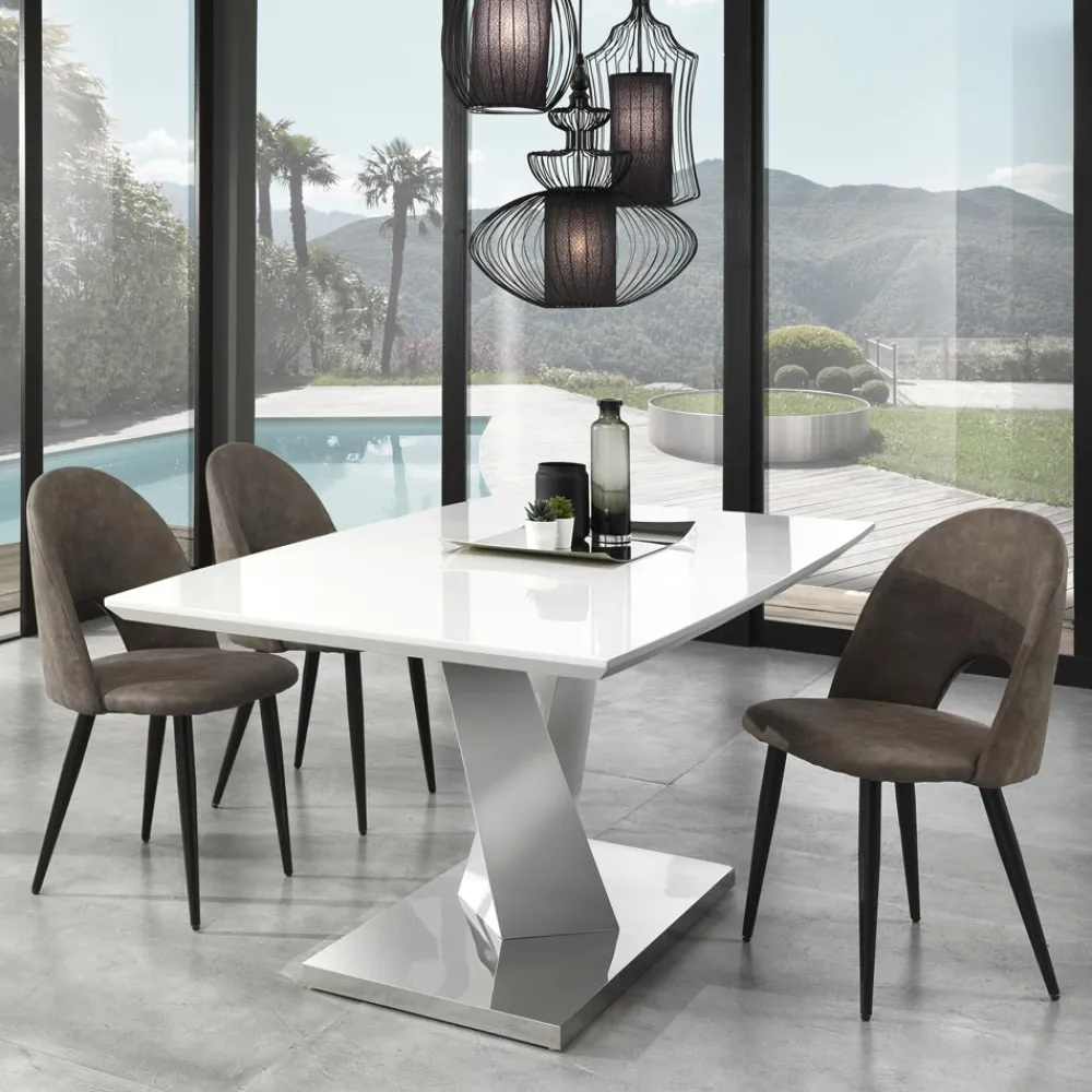 Viadurini Living Moderne Stühle-Küchenstuhl aus Kunstleder in gealterter Optik 4 Stück - Renetta