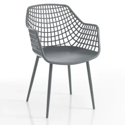 Viadurini Living Moderne Stühle-Küchenstuhl aus mattem Polypropylen mit Stahlbeinen 4 Stück - Beyonce