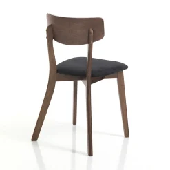 Viadurini Living Moderne Stühle-Küchenstuhl aus Stoff mit Struktur aus Massivholz 2 Teile - Tonino