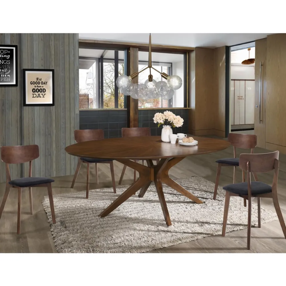 Viadurini Living Moderne Stühle-Küchenstuhl aus Stoff mit Struktur aus Massivholz 2 Teile - Tonino