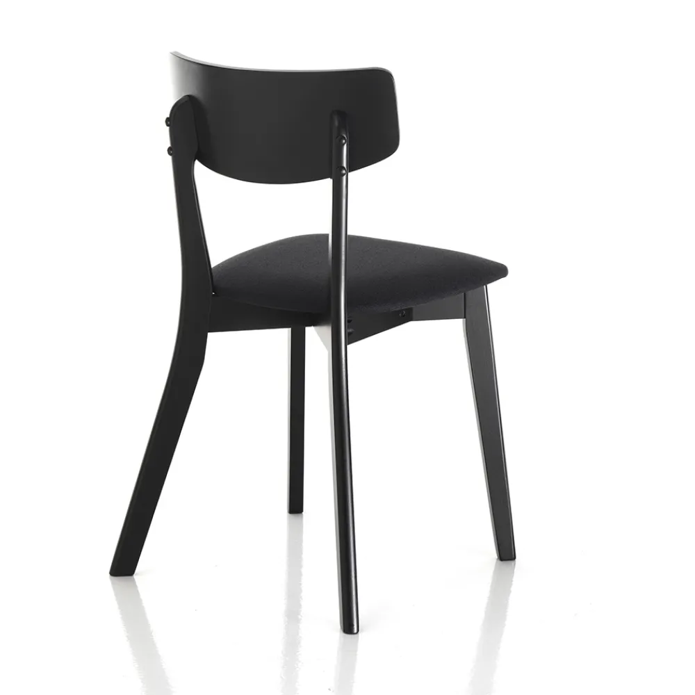 Viadurini Living Moderne Stühle-Küchenstuhl aus Stoff mit Struktur aus Massivholz 2 Teile - Tonino