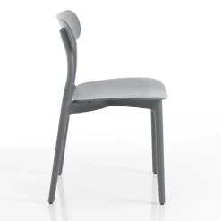 Viadurini Living Moderne Stühle-Küchenstuhl aus weißem oder mattgrauem Polypropylen 4 Stück - Milan