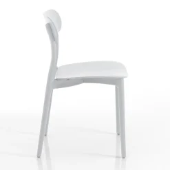 Viadurini Living Moderne Stühle-Küchenstuhl aus weißem oder mattgrauem Polypropylen 4 Stück - Milan