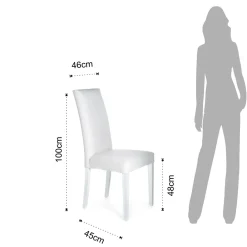 Viadurini Living Moderne Stühle-Küchenstuhl mit Kunstleder bezogen Made in Italy 2 Stück - Barilla