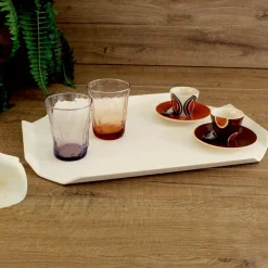 Viadurini Kitchen Küchenzubehör-Küchentablett oder Schneidebrett aus weißem Corian Made in Italy Design - Ivanova