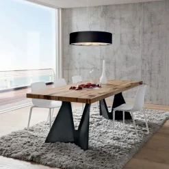 Viadurini Living Esstische-Küchentisch aus Holz und Metall Made in Italy, Hohe Qualität - Dotto