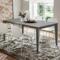 Viadurini Living Esstische-Küchentisch aus lackiertem Metall mit Tischplatte aus Fenix Made in Italy - Efisto