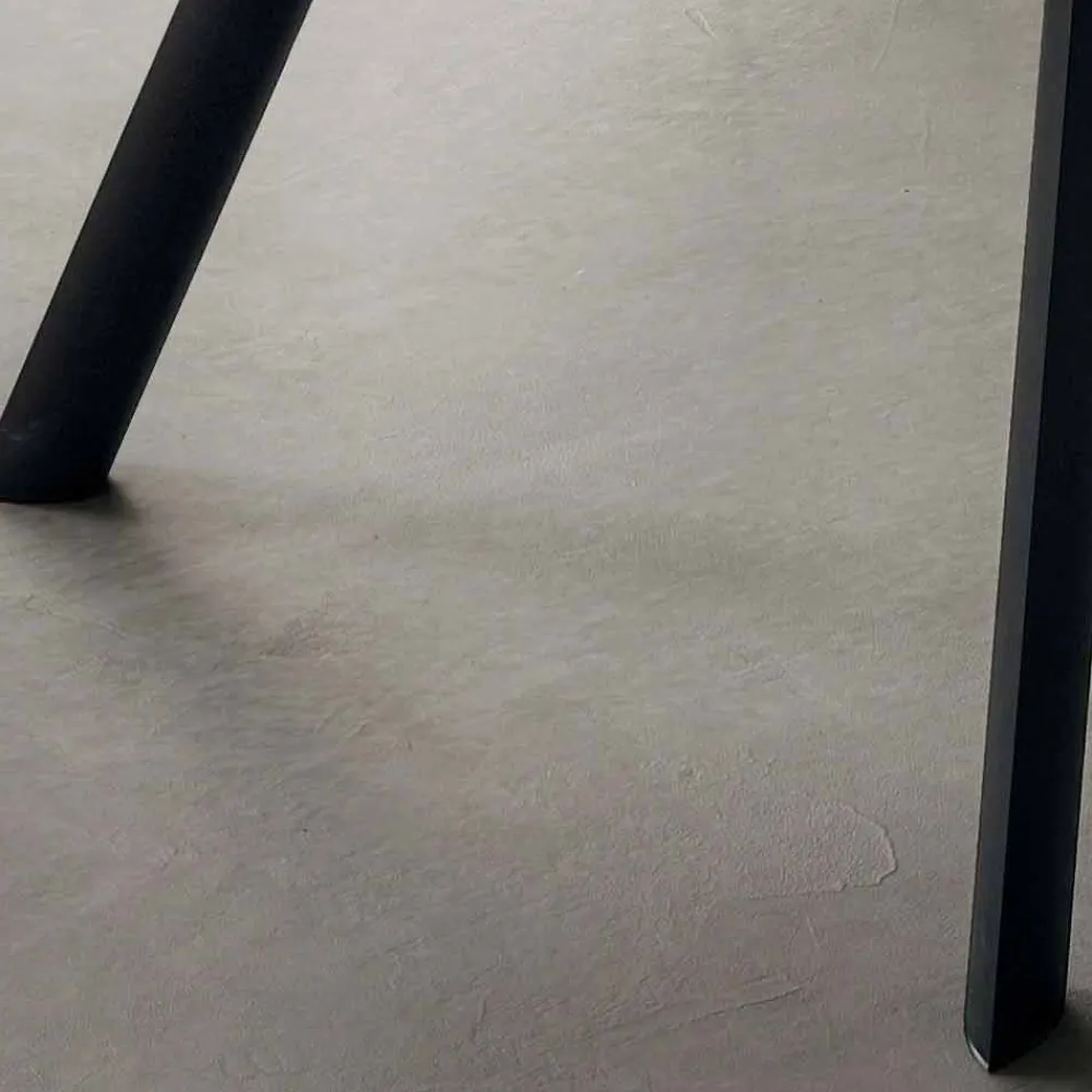 Viadurini Living Esstische-Küchentisch aus laminiertem Fenix und schwarzem Aluminium Made in Italy - Lingotto