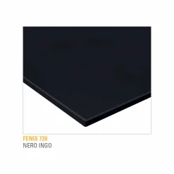 Viadurini Living Esstische-Küchentisch aus laminiertem Fenix und schwarzem Aluminium Made in Italy - Lingotto