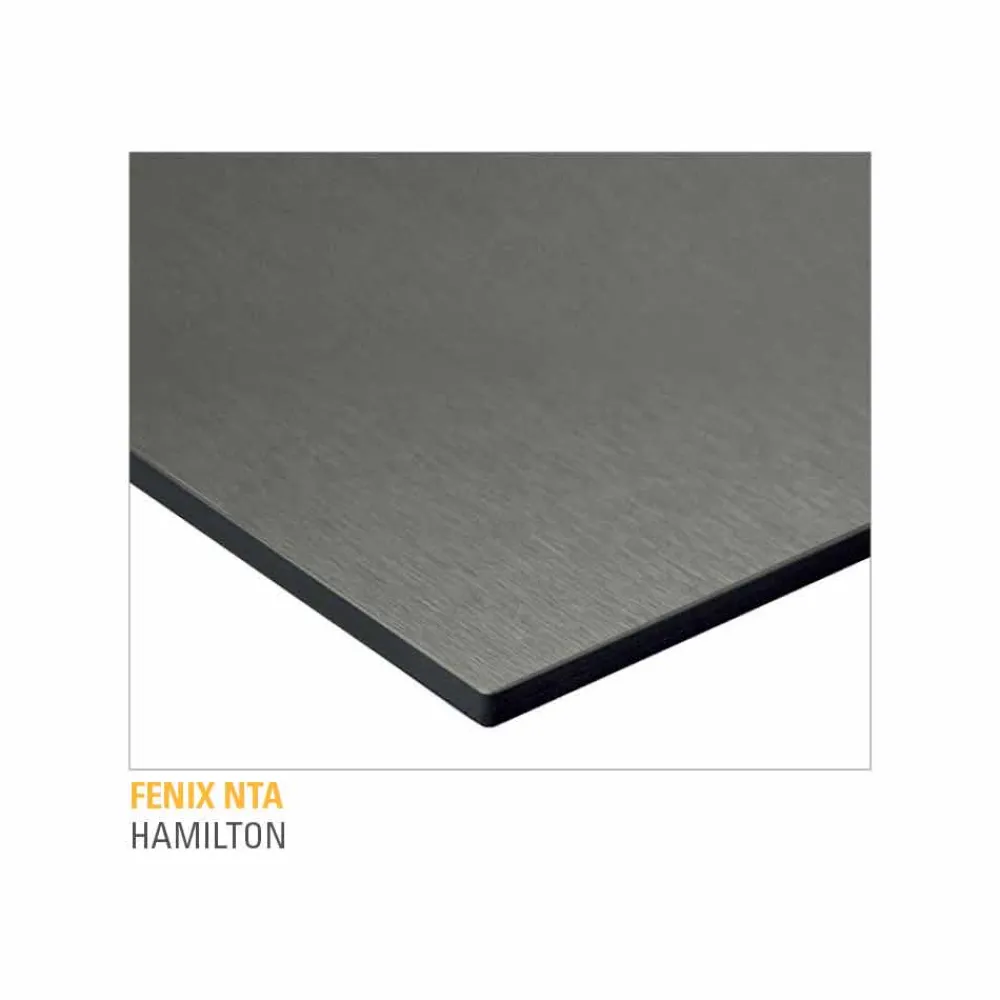 Viadurini Living Esstische-Küchentisch aus laminiertem Fenix und schwarzem Aluminium Made in Italy - Lingotto