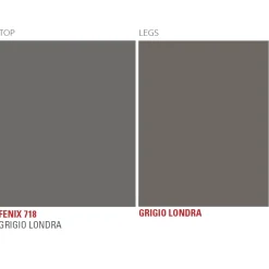 Viadurini Living Esstische-Küchentisch mit Fassplatte in Fenix Made in Italy, Luxus - Lingotto