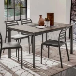 Viadurini Living Esstische-Küchentisch mit Melaminplatte und Metallgestell Made in Italy - Spilla