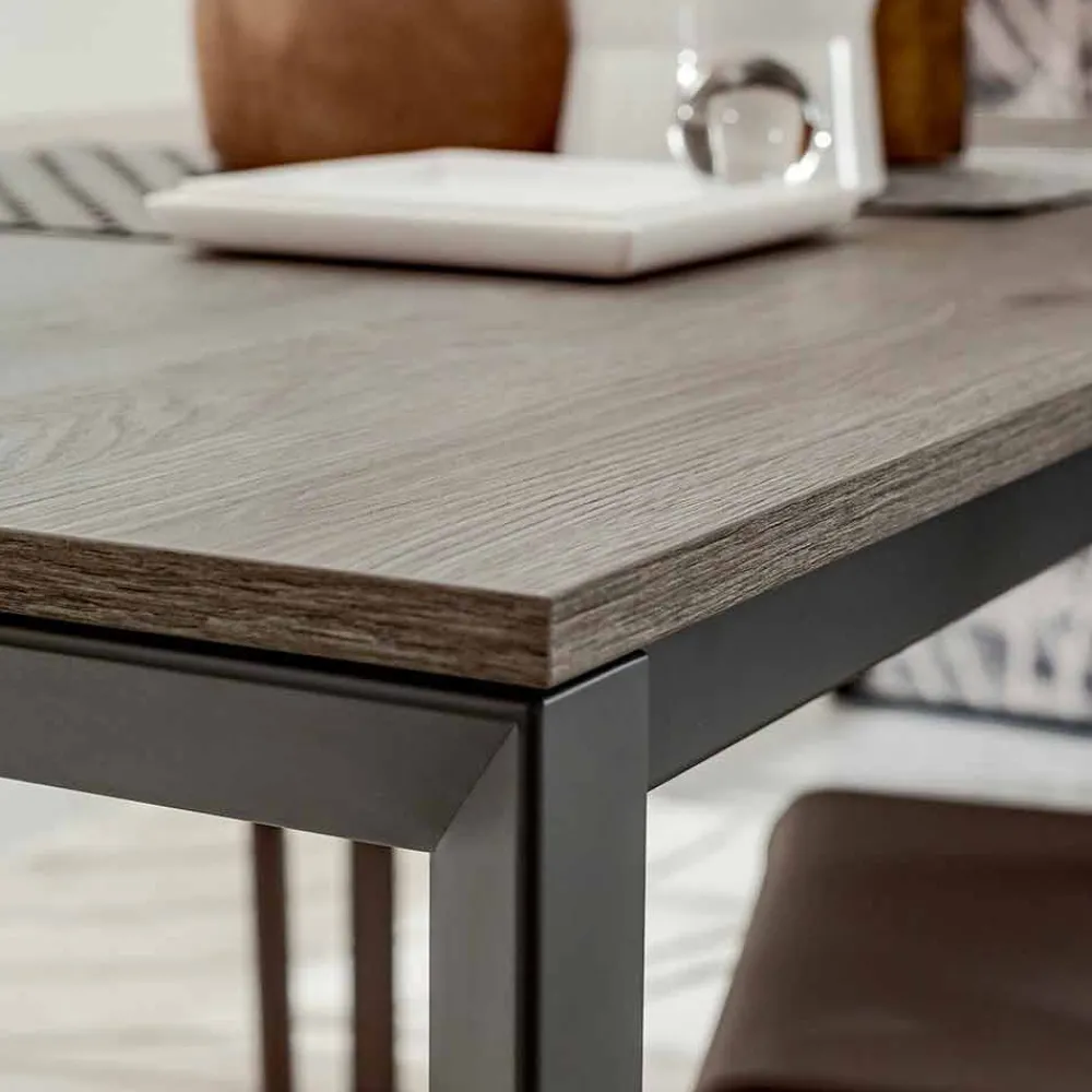 Viadurini Living Esstische-Küchentisch mit Melaminplatte und Metallgestell Made in Italy - Spilla