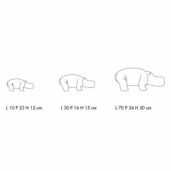 Viadurini Living Deko Artikel Und Wohnaccessoires-Keramik Ornamente in Nilpferdform, Made in Italy - Savage