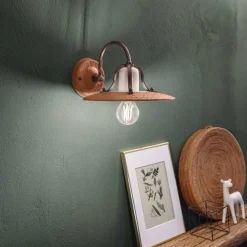 Ferroluce Shabby Chic Wandleuchten-Keramik Wandleuchte im rustikalen Stil Bologna