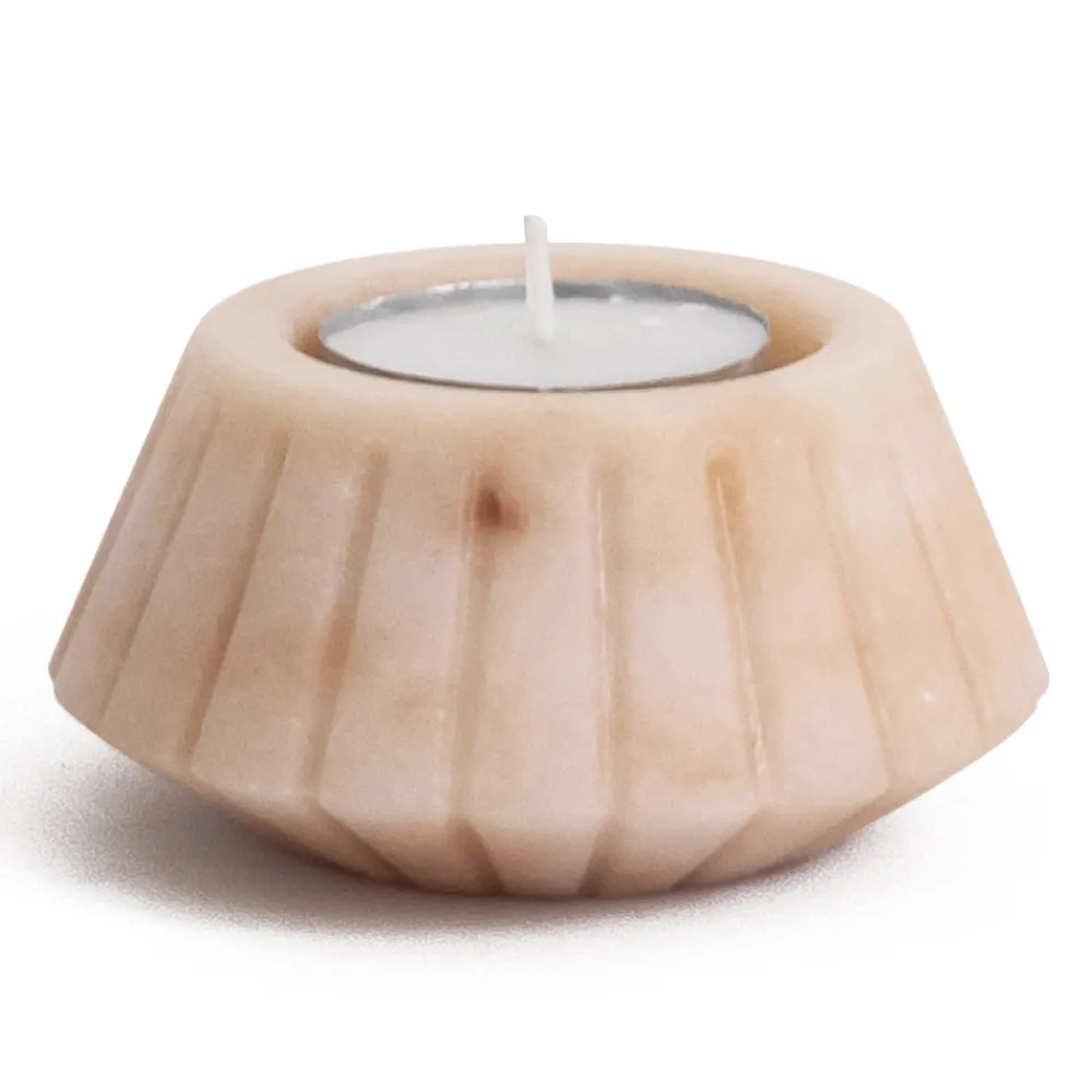 Viadurini Decor Kerzenständer-Kerzenhalter aus satiniertem Marmor Verschiedene Design-Finishes 2 Stück - Cirotto