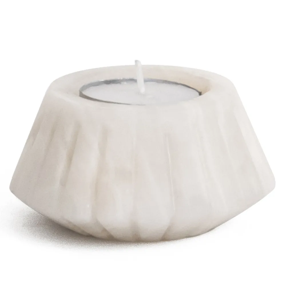 Viadurini Decor Kerzenständer-Kerzenhalter aus satiniertem Marmor Verschiedene Design-Finishes 2 Stück - Cirotto