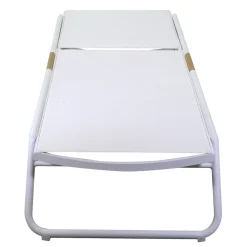 Viadurini in the Garden Sonnenliegen-Kinderbett aus Aluminium und Textilene mit Polywood-Einsatz - Farbe