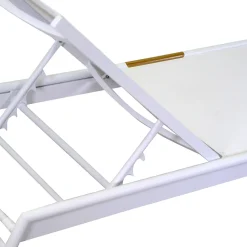 Viadurini in the Garden Sonnenliegen-Kinderbett aus Aluminium und Textilene mit Polywood-Einsatz - Farbe