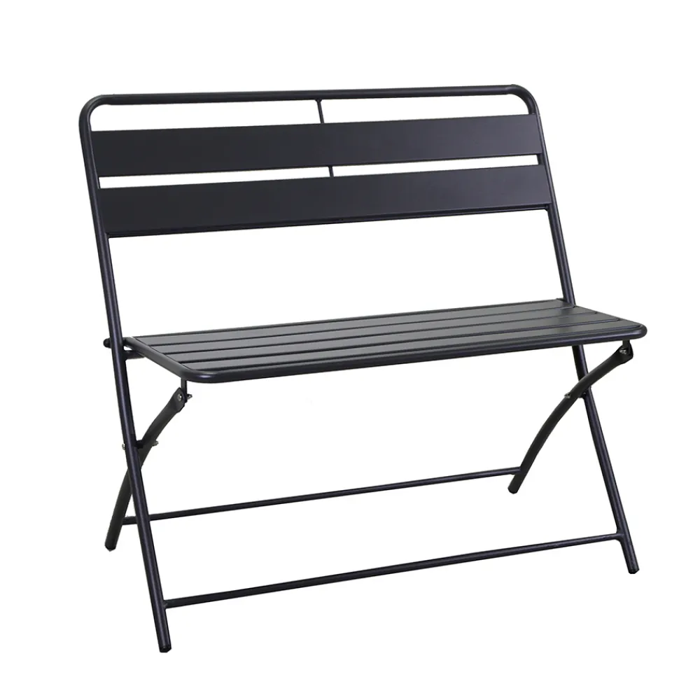 Viadurini in the Garden Gartenbänke-Klappbare Gartenbank aus Metall - Schleife