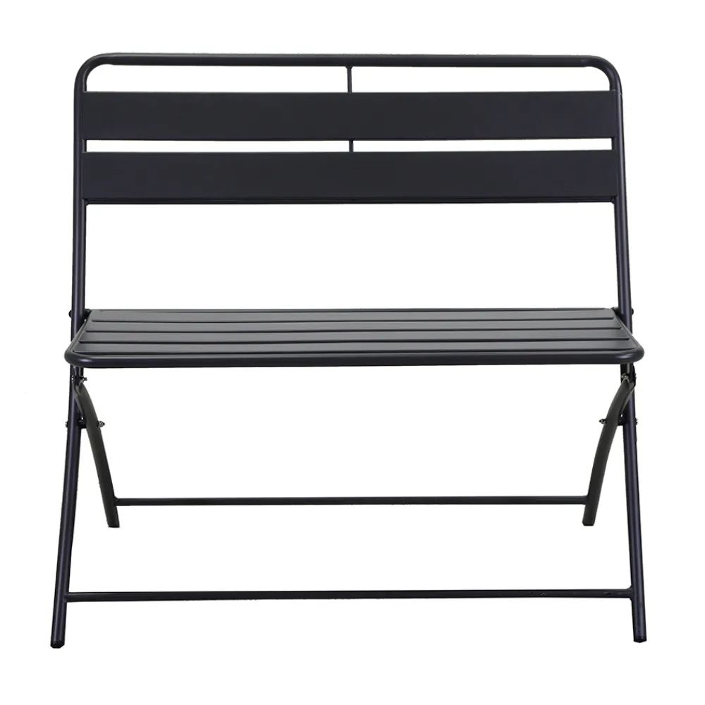 Viadurini in the Garden Gartenbänke-Klappbare Gartenbank aus Metall - Schleife