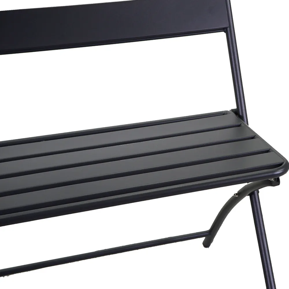 Viadurini in the Garden Gartenbänke-Klappbare Gartenbank aus Metall - Schleife