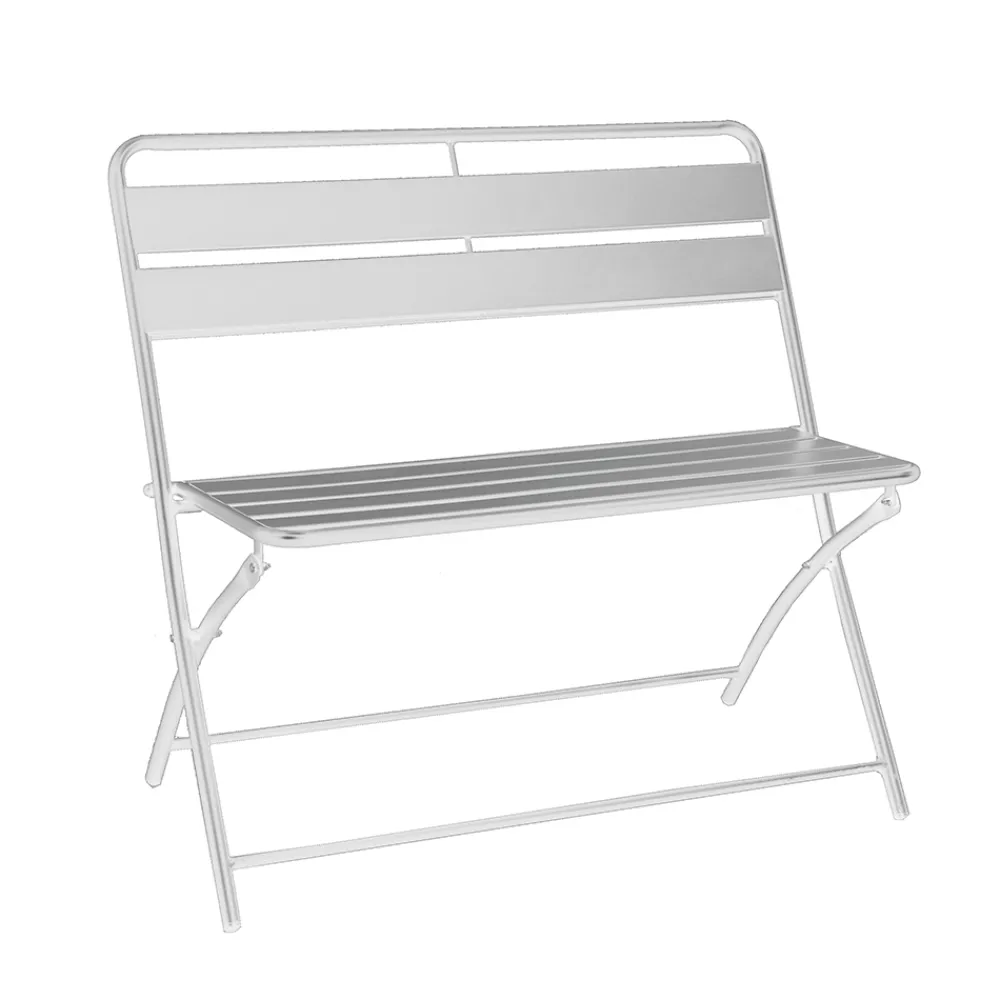 Viadurini in the Garden Gartenbänke-Klappbare Gartenbank aus Metall - Schleife