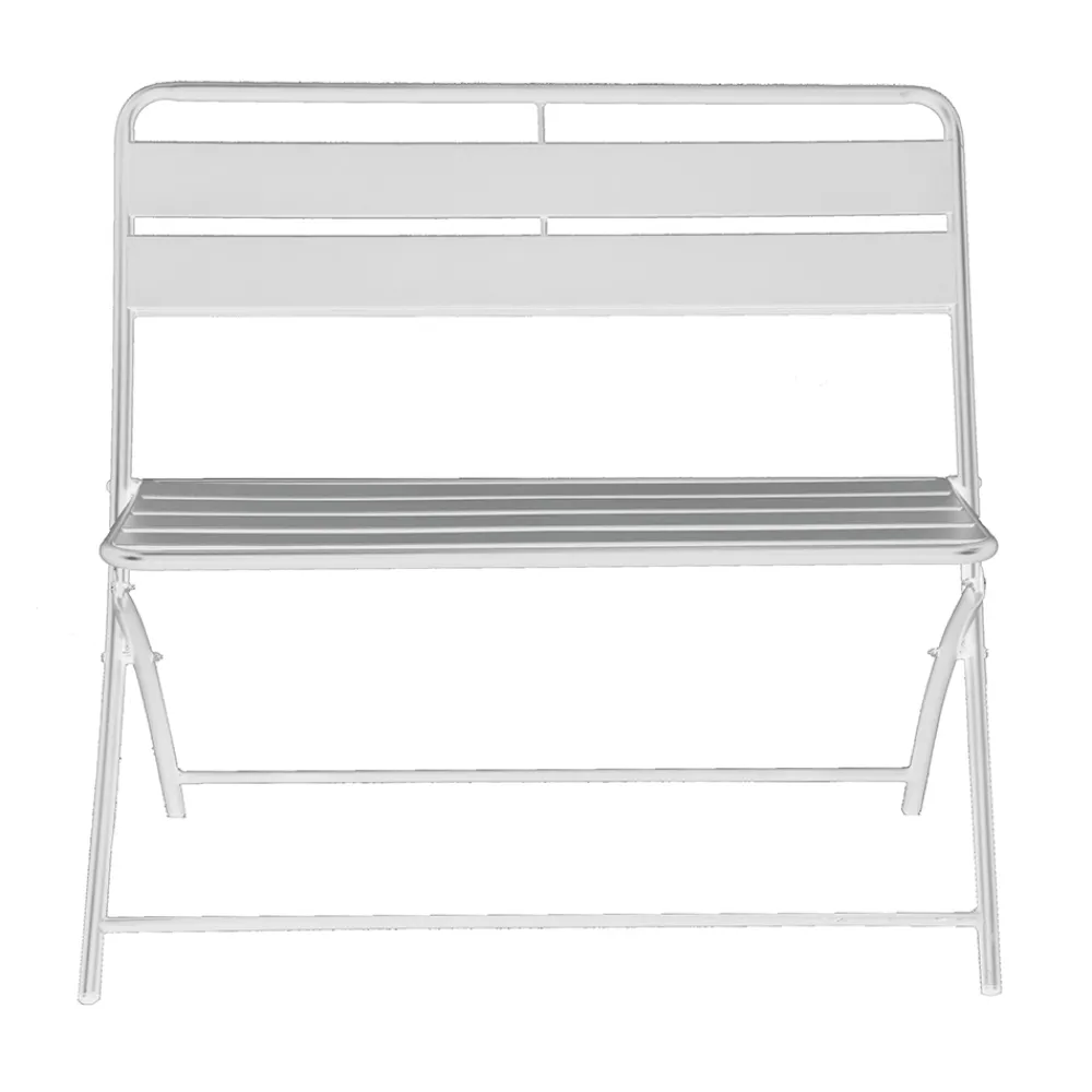 Viadurini in the Garden Gartenbänke-Klappbare Gartenbank aus Metall - Schleife