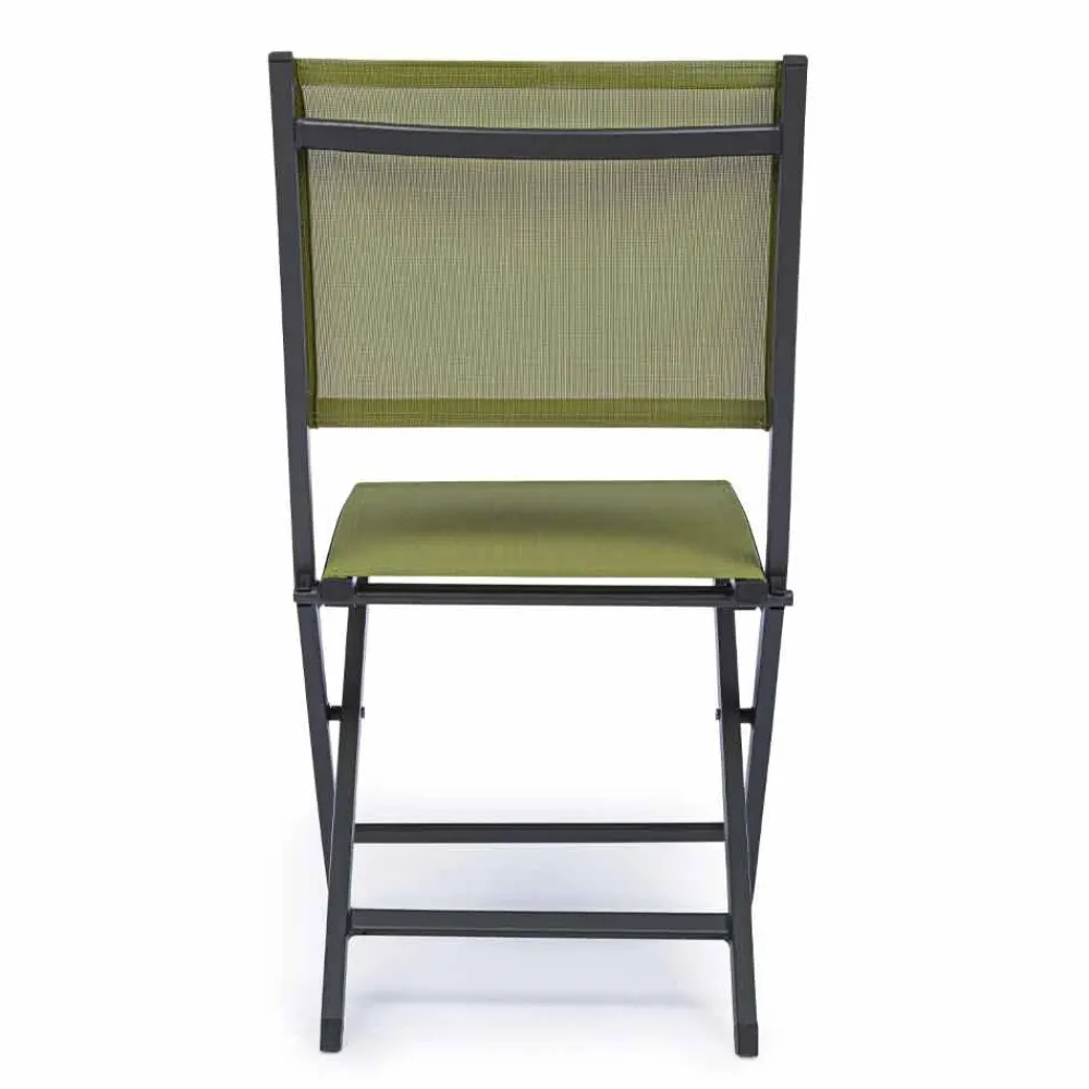 Viadurini in the Garden Gartenstühle Metall-Klappbarer Außenstuhl aus Textilene und Aluminium, 4 Stück - Holly