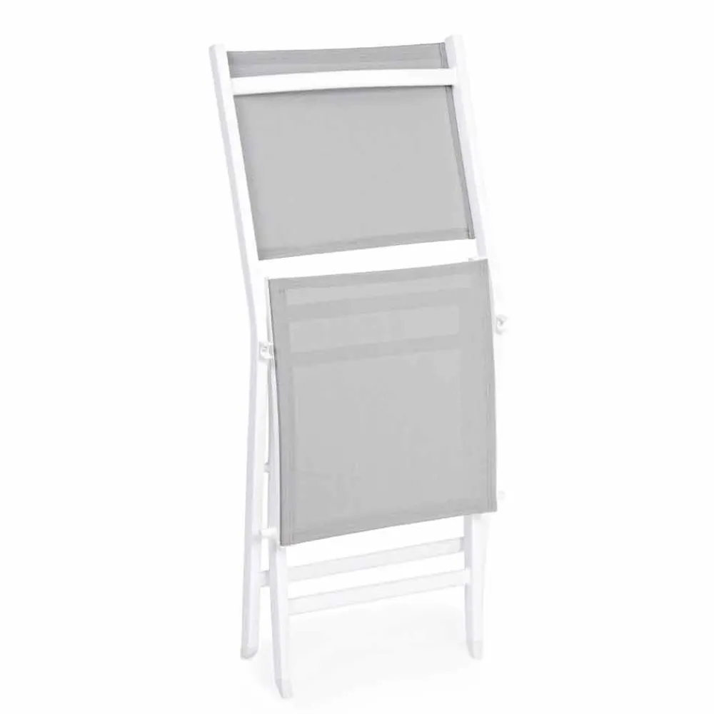 Viadurini in the Garden Gartenstühle Metall-Klappbarer Außenstuhl aus Textilene und Aluminium, 4 Stück - Holly