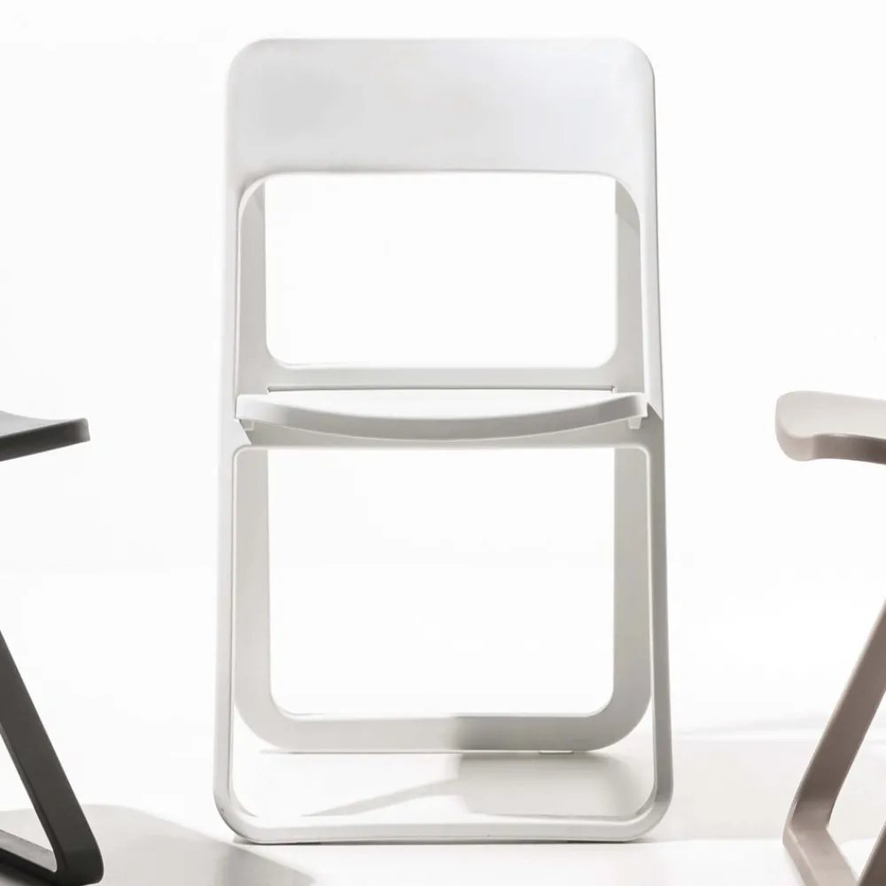 Viadurini Living Moderne Stühle-Klappbarer Esszimmerstuhl aus farbigem Polypropylen, 4 Stück – Eliana