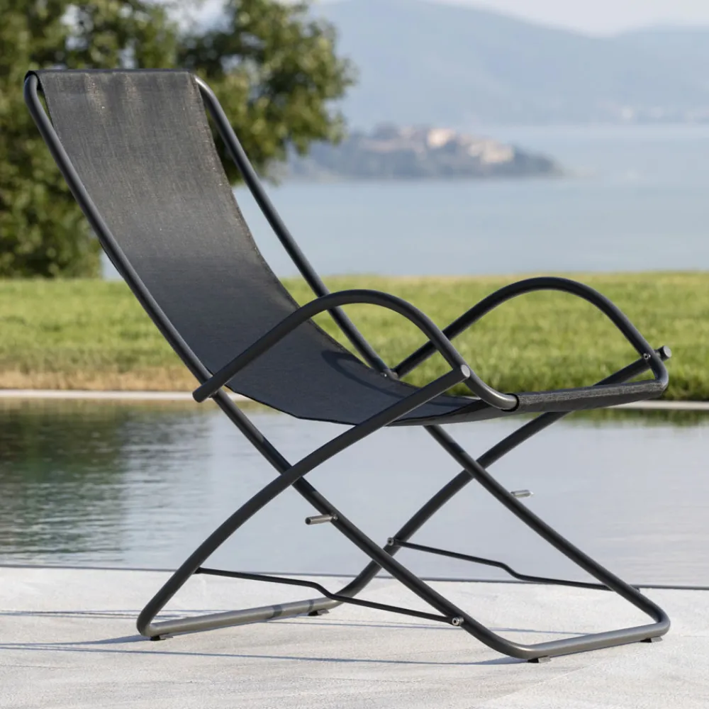 Viadurini in the Garden Sonnenliegen-Klappbarer Gartenliegestuhl aus verzinktem Stahl Made in Italy 2 Stück - Hobbit