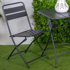 Viadurini in the Garden Gartenstühle Metall-Klappbarer Gartenstuhl ganz aus Metall - Schleife