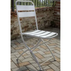 Viadurini in the Garden Gartenstühle Metall-Klappbarer Gartenstuhl ganz aus Metall - Schleife