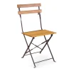 Viadurini in the Garden Gartenstühle Metall-Klappbarer Metallstuhl mit Sitz und Rückenlehne aus Akazienholz - Estate