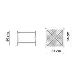 Viadurini in the Garden Garten Beistelltisch-Klappbarer Outdoor-Couchtisch aus verzinktem Stahl Made in Italy - Selvaggia