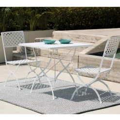 Viadurini in the Garden Gartenstühle Metall-Klappbarer Outdoor-Stuhl aus verzinktem Stahl Made in Italy 2 Stück - Selvaggia