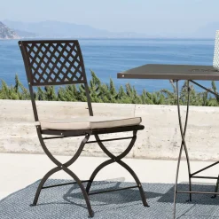 Viadurini in the Garden Gartenstühle Metall-Klappbarer Outdoor-Stuhl aus verzinktem Stahl Made in Italy 2 Stück - Selvaggia