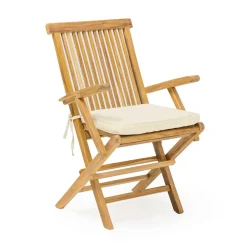 Viadurini in the Garden Gartenstühle Holz-Klappbarer Outdoor-Teakholzstuhl mit Armlehnen – Yggdrasil