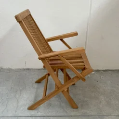 Viadurini in the Garden Gartenstühle Holz-Klappbarer Outdoor-Teakholzstuhl mit Armlehnen – Yggdrasil
