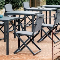 Viadurini in the Garden Metallsessel-Klappsessel für den Außenbereich aus Seilaluminium und Texplast Made in Italy - Ubbe