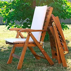 Viadurini in the Garden Holzsessel-Klappsessel in Teak für den Außenbereich