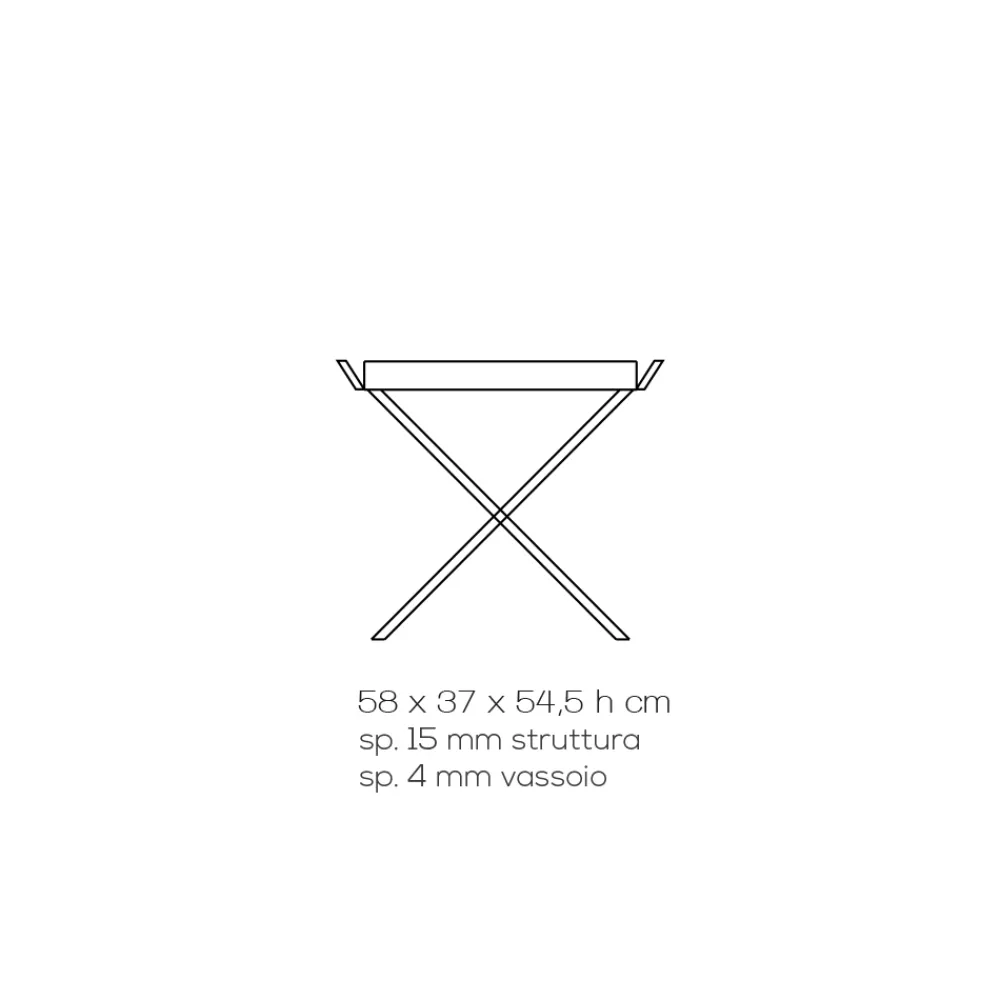 Viadurini Textile Moderne Couchtische-Klapptisch mit transparentem Acrylglastablett - Makete