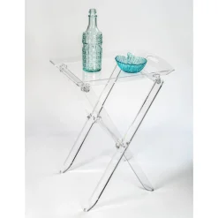 Viadurini Living Moderne Couchtische-Klapptisch mit transparentem Plexiglas-Tablett 2 Größen - Robbie